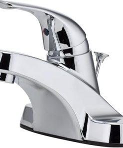 Pfister LG1427000 Pfirst Series Single Control 4 Inch Centerset Bathroom Faucet in Polished Chrome, Water-Efficient Model