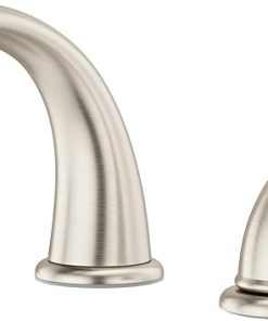 Pfister Pfirst Series Bathroom Sink Faucet, 8-Inch Widespread, 2-Handle, 3-Hole, Brushed Nickel Finish, LG14961PK
