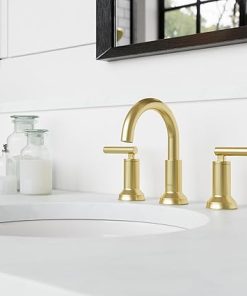 Pfister Capistrano Bathroom Sink Faucet, 8-Inch Widespread, 2-Handle, 3-Hole, Brushed Gold Finish, LF049CSOBG 2