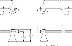 Pfister Saxton Bath Towel Bar for Bathroom, 18-Inch, Wall-Mounted, Screw-In, Tuscan Bronze Finish, BTBGL1Y 2