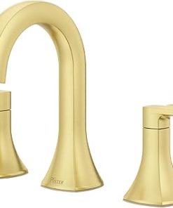 Pfister Vaneri Bathroom Sink Faucet, 8-Inch Widespread, 2-Handle, 3-Hole, Brushed Gold Finish, LF049VRIBG