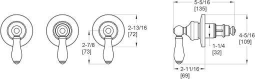 Pfister S103200 Three Handle Porcelain Lever Rebuild Kit - Image 2