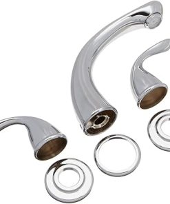Pfister Pfirst Series Roman Tub Trim, Valve Not Included, 2-Handle, 3-Hole, Polished Chrome Finish, 1T65100 2