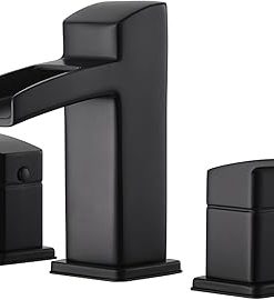 Pfister LG49DF2B Kenzo 2-Handle 8" Widespread Bathroom Faucet, Matte Black, 3-Hole