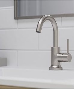 Pfister Zeelan Bathroom Sink Faucet, Single Control, 1-Handle, Single Hole, Spot Defense Brushed Nickel Finish, LF042ZLGS 2