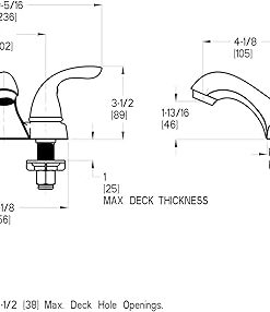 Pfister LG1435100 Pfirst Series 2-Handle 4 Inch Centerset Bathroom Faucet in Polished Chrome, Water-Efficient Model 2