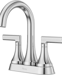 Pfister Vedra Bathroom Sink Faucet, 4-Inch Centerset, 2-Handle, 3-Hole, Polished Chrome Finish, LF048VEDC