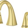 Pfister Willa Bathroom Sink Faucet, 8-Inch Widespread, 2-Handle, 3-Hole, Brushed Gold Finish, LF049MALBG