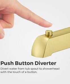Pfister Bruxie Tub & Shower Trim Kit, Valve and Cartridge Included, 1-Handle, Brushed Gold Finish, 8P8WS2BIESBG 2