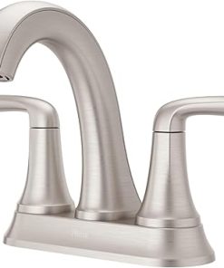 Pfister LG48-MCA0 McAllen 1.2 GPM Centerset Bathroom Faucet with TiteSeal Mounting and Spot Defense Technologies – Includes Push & Seal Drain Assembly - Spot Defense Brushed Nickel