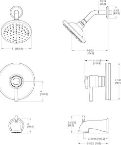 Pfister LG89-7TUY Thermostatic Shower Only Trim Kit 1.8 gpm Tuscan Bronze 2