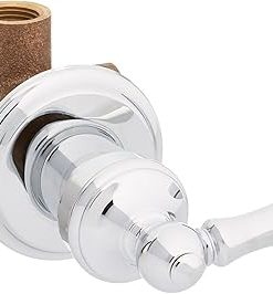 Pfister 015-38BC 4-Port Diverter Valve with Solid Metal Lever Handle, Polished Chrome