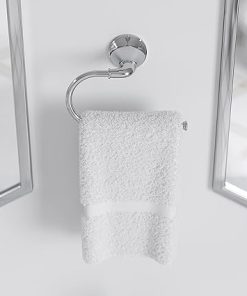Pfister Visalia Towel Ring, Hand Towel Holder for Bathroom, Wall-Mounted, Screw-In, Polished Chrome Finish, BRBVSL0C 2