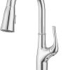 Pfister Highbury Kitchen Faucet with Pull Down Sprayer, Single Handle, High Arc, Polished Chrome Finish, LG529HGC