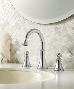 Pfister Courant Bathroom Sink Faucet, 8-Inch Widespread, 2-Handle, 3-Hole, Polished Chrome Finish, LF049COPC 2
