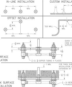 Pfister JX6-150R Pfirst Series Two-Handle Roman Tub Valve 2