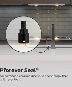 Pfister Arkitek Kitchen Faucet with Pull Out Sprayer, Single Handle, High Arc, Matte Black Finish, LG534LPMB 2