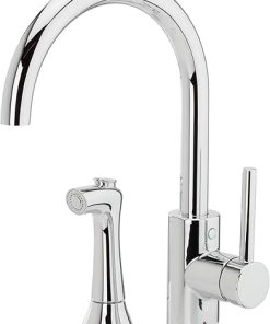 Pfister Solo Kitchen Faucet with Side Sprayer, 1-Handle, High Arc Swivel Spout, Polished Chrome Finish, LF0294SLC