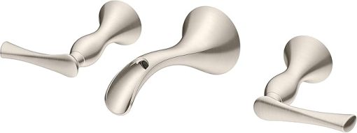 Pfister LG49-RH2K Rhen 8" Waterfall Wall Mount Bathroom Sink Faucet, Brushed Nickel