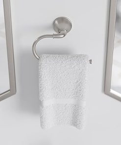 Pfister Visalia Towel Ring, Hand Towel Holder for Bathroom, Wall-Mounted, Screw-In, Spot Defense Brushed Nickel Finish, BRBVSL0GS 2