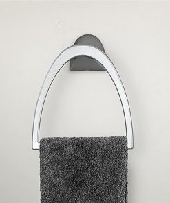 Pfister Karci Towel Ring, Hand Towel Holder for Bathroom, Wall-Mounted, Screw-In, Polished Chrome Finish, BRBKA0C 2