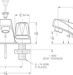 Pfister LG1436000 Pfirst Series 2-Handle 4 Inch Centerset Bathroom Faucet in Polished Chrome, Water-Efficient Model 2