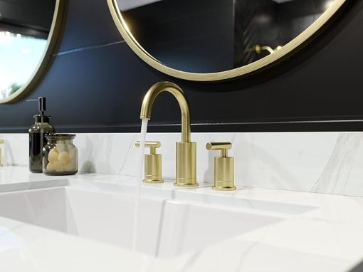 Pfister LG49-NCP Contempra 1.2 GPM Widespread Bathroom Faucet with Pforever Seal, Pfast Connect, and Push and Seal Technologies - Includes Pop-Up Drain Assembly - Polished Chrome - Image 2