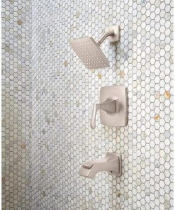 Pfister Venturi Tub & Shower Trim Kit, Valve and Cartridge Included, 1-Handle, Spot Defense Brushed Nickel Finish, 8P8WS2VNSGS 2