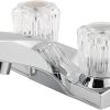 Pfister LG1436002 Pfirst Series 2-Handle 4 Inch Centerset Bathroom Faucet in Polished Chrome, Water-Efficient Model