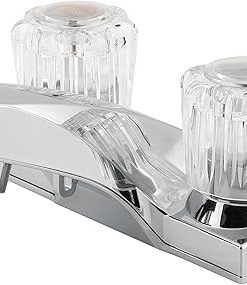 Pfister LG1436002 Pfirst Series 2-Handle 4 Inch Centerset Bathroom Faucet in Polished Chrome, Water-Efficient Model