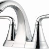 Pfister LG48-WF0 Winfield 1.2 GPM Centerset Bathroom Faucet with Pfast Connect, Pforever Seal Valves, and TiteSeal Mounting – Includes Push & Seal Drain Assembly - Polished Chrome