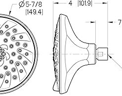 Pfister LG15-DE1Y Arterra Showerhead 1.8 gpm Tuscan Bronze 2