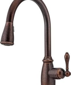Pfister Canton Kitchen Faucet with Pull Down Sprayer, Single Handle, High Arc, Rustic Bronze Finish, F5297CNU