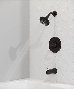 Pfister LG89-8MCA McAllen Tub and Shower Trim Package with 1.8 GPM Multi Function Shower Head, Quick Connect Diverter Tub Spout, Secure Pfit, and Pforever Seal – Polished Chrome 2