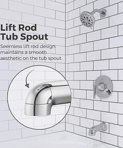 Pfister Vedra Tub & Shower Trim Kit, Valve and Cartridge Included, 1-Handle, Polished Chrome Finish, 8P8WS2VEDC 2