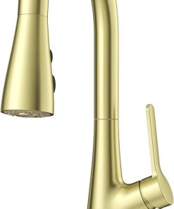 Pfister LG529-NEBG Neera Pull Down Kitchen Faucet, Brushed Gold