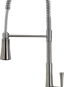 Pfister Zuri Commercial Culinary Kitchen Faucet with Pull Down Sprayer, Single Handle, High Arc, Stainless Steel Finish, LG529MCS