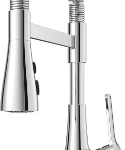 Pfister Neera Commercial Culinary Kitchen Faucet with Pull Down Sprayer, Single Handle, High Arc, Polished Chrome Finish, LG529NECC