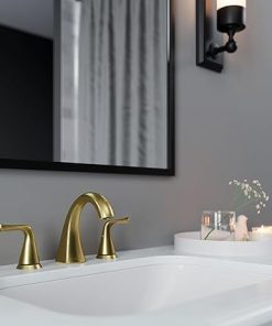 Pfister Willa Bathroom Sink Faucet, 8-Inch Widespread, 2-Handle, 3-Hole, Brushed Gold Finish, LF049MALBG 2