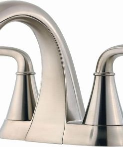 Pfister LG48-WF0 Winfield 1.2 GPM Centerset Bathroom Faucet with Pfast Connect, Pforever Seal Valves, and TiteSeal Mounting – Includes Push & Seal Drain Assembly - Brushed Nickel