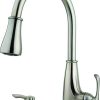 Pfister GT529-VRV Verve 1.8 GPM Single Hole Pull Down Kitchen Faucet – Less Handle – Spot Defense Stainless Steel 3