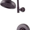 Pfister 973-312 Contempra 1.75 GPM Single Function Rain Shower Head – Brushed Gold 3
