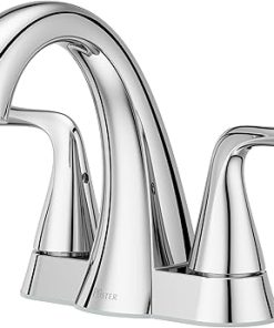 Pfister Willa Bathroom Sink Faucet, 4-Inch Centerset, 2-Handle, 3-Hole, Polished Chrome Finish, LF048MALCC