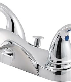 Pfister LG1435100 Pfirst Series 2-Handle 4 Inch Centerset Bathroom Faucet in Polished Chrome, Water-Efficient Model