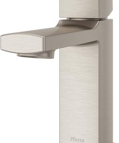 Pfister Deckard Bathroom Sink Faucet, Single Handle, Single Hole or 3-Hole, Brushed Nickel Finish, LG42DAPK