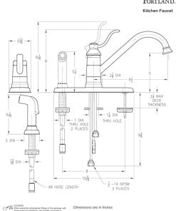 Pfister GT34-1PY0 Portland One-Handle Kitchen Faucet, Tuscan Bronze 2