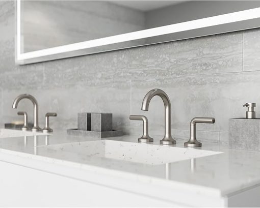 Pfister Zeelan Bathroom Sink Faucet, 8-Inch Widespread, 2-Handle, 3-Hole, Spot Defense Brushed Nickel Finish, LF049ZLGS - Image 2