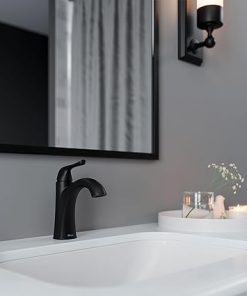 Pfister Willa Bathroom Sink Faucet, Single Control, 1-Handle, Single Hole, Spot Defense Matte Black Finish, LF042MALSDB 2