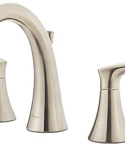 Pfister Weller Bathroom Sink Faucet, 8-Inch Widespread, 2-Handle, 3-Hole, Brushed Nickel Finish, LG49WR0K