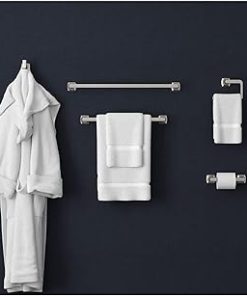 Pfister Vaneri Bath Towel Bar for Bathroom, 18-Inch, Wall-Mounted, Screw-In, Spot Defense Brushed Nickel Finish, BTBVRI1GS 2
